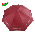 China wholesale factory xiamen hand open 46'' advertising OEM ODM promotional stick luxury burgundy umbrellas with logo prints